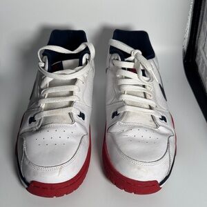 Nike White and Red Men's Sneakers size 11.5